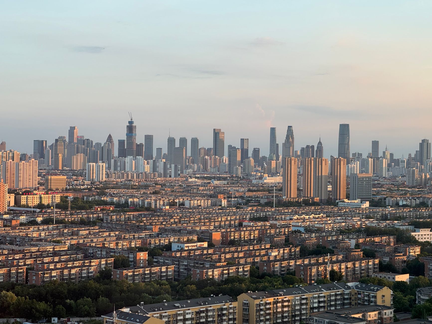 Tianjin Binhai New Area modern skyline — Photo by Shuaizhi Tian