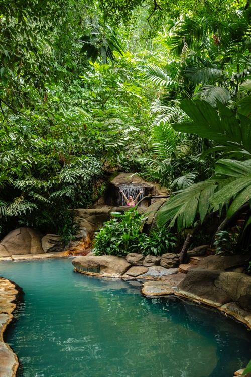 Tropical Jungle Oasis with Serene Waterfall · Free Stock Photo