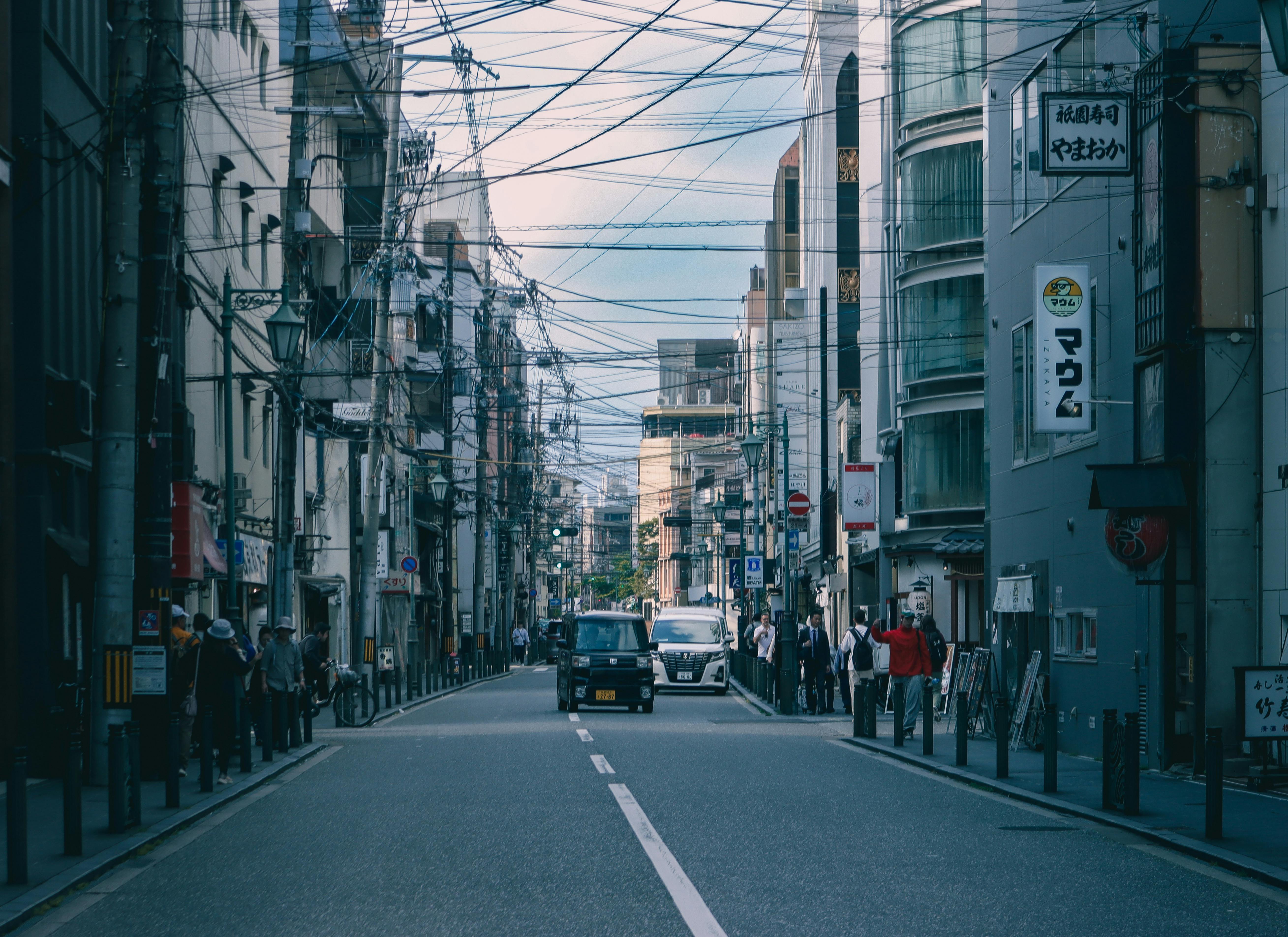 Izakaya alley with red lanterns in Japan