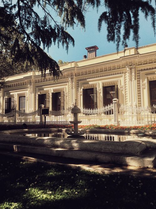 Free Elegant Ottoman building with ornate details in İstanbul, Türkiye garden. Stock Photo