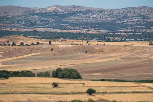 Free Beautiful landscape of rolling hills and fields in Elazığ, Türkiye, captured on a sunny day. Stock Photo