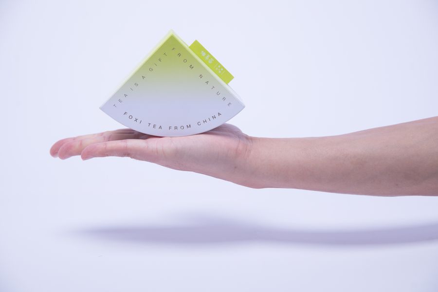 Tea retail packaging photographed on a white background