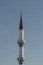 Elegant Minaret Tower Against Clear Blue Sky