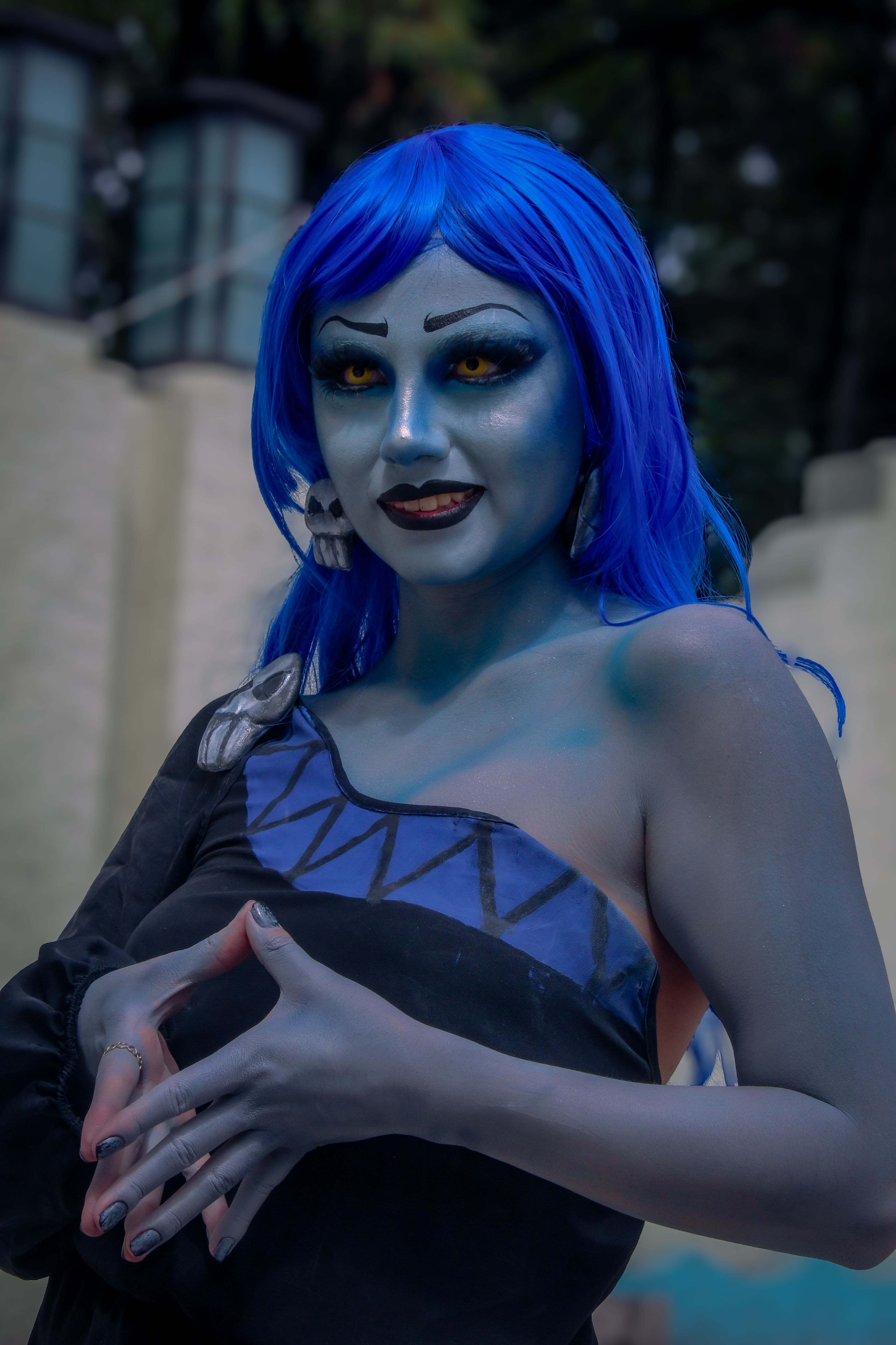 Vibrant Cosplay Character in Urban Setting
