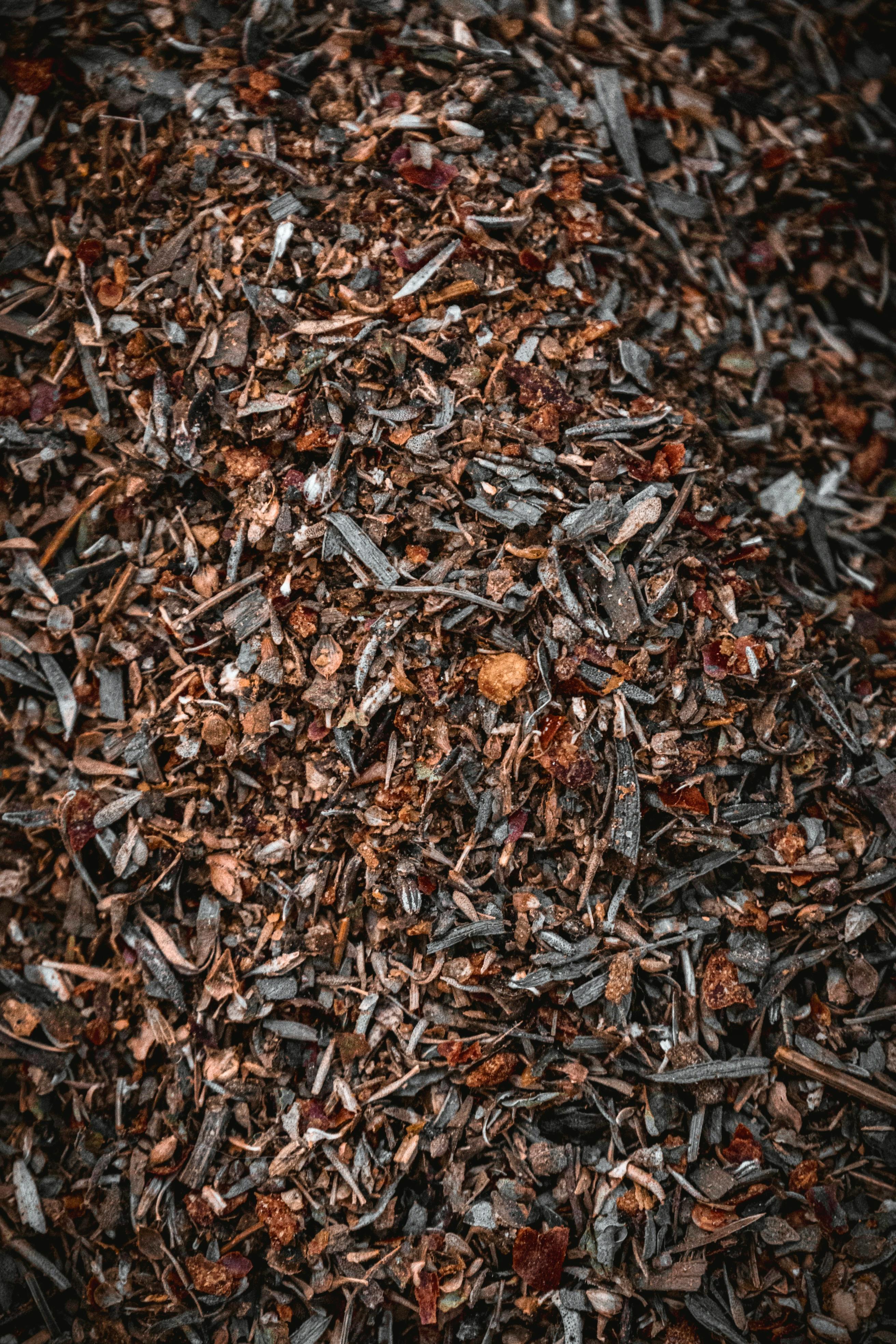 Dried tea leaves
