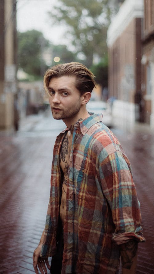 Man Standing on Road