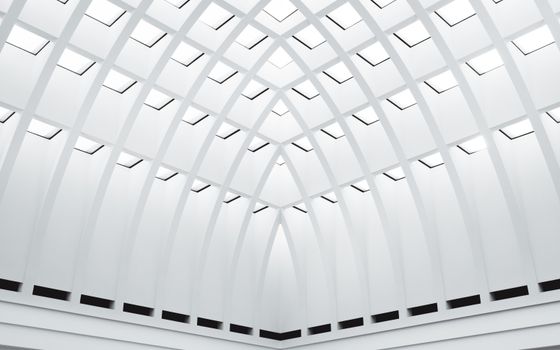 A striking view of modern symmetrical architecture in Berlin, showcasing structural elegance in monochrome.