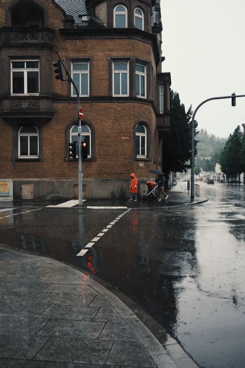 Germany Raintown Rainy Day in Historic German Town · Free Stock Photo