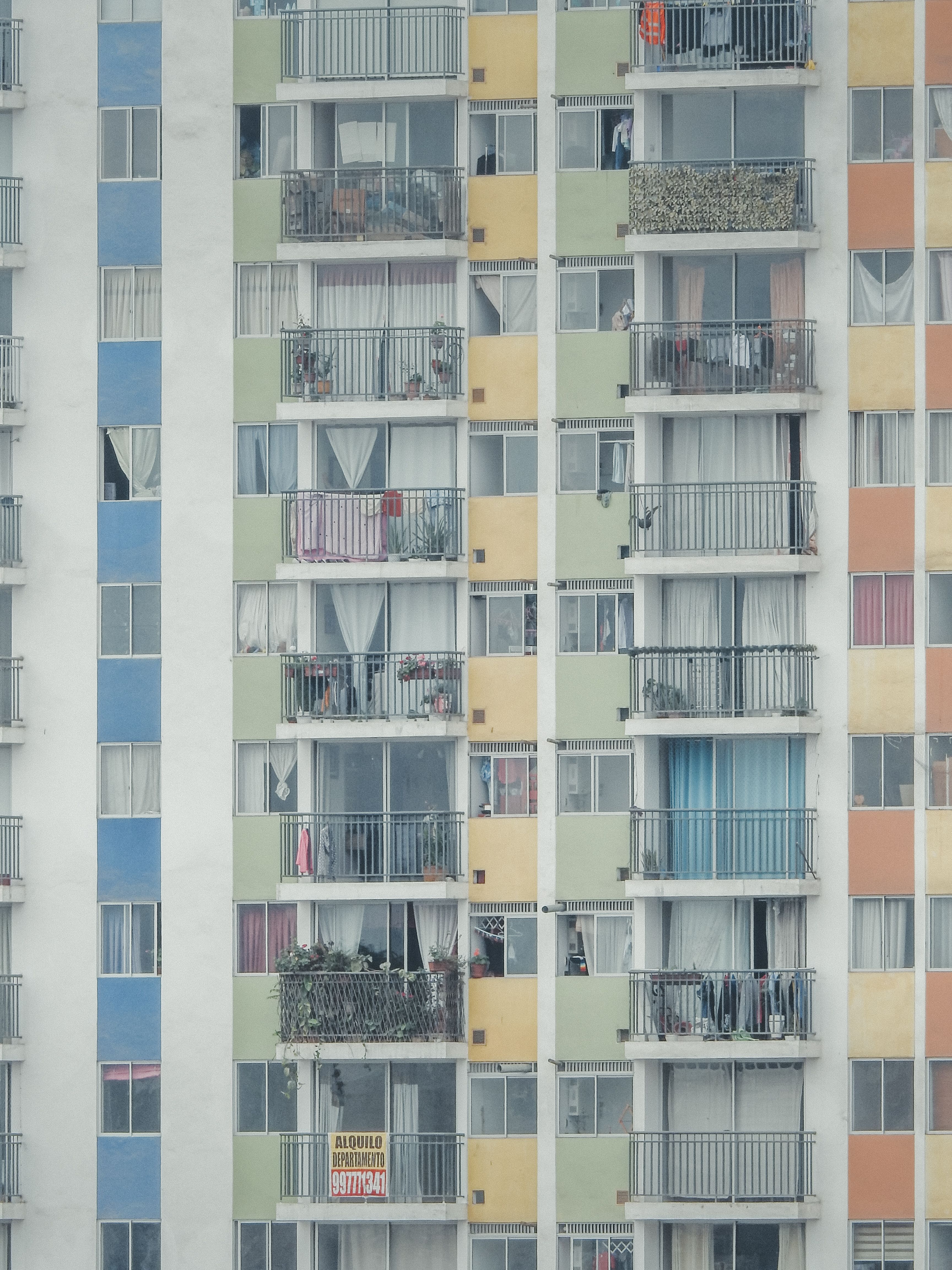 Colorful Urban Apartment Building Facade · Free Stock Photo