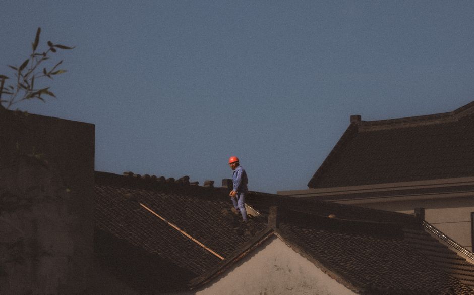 a professional roof installation on a residential property a professional roof installation on a residential property