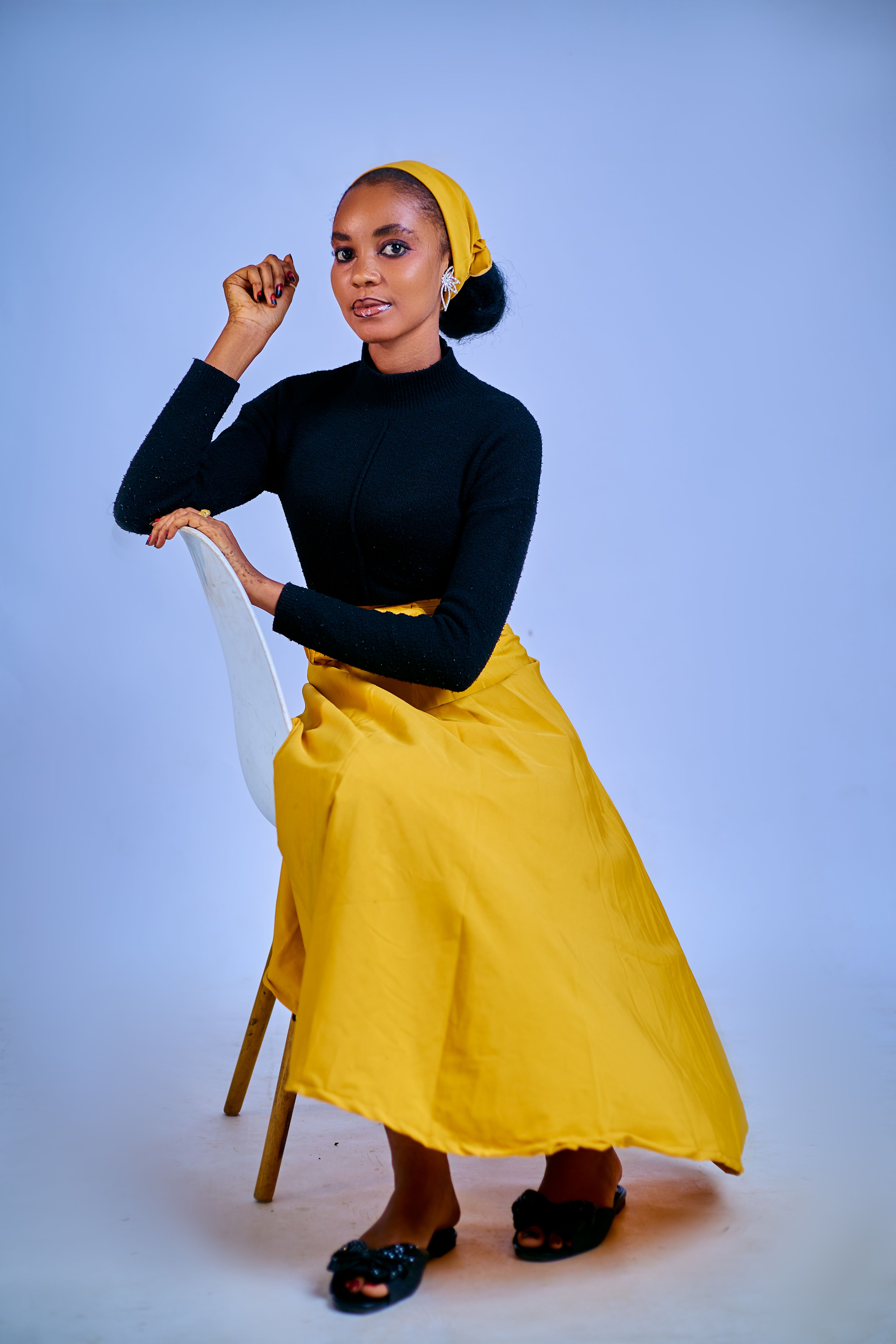 Turtleneck and Maxi Skirt
