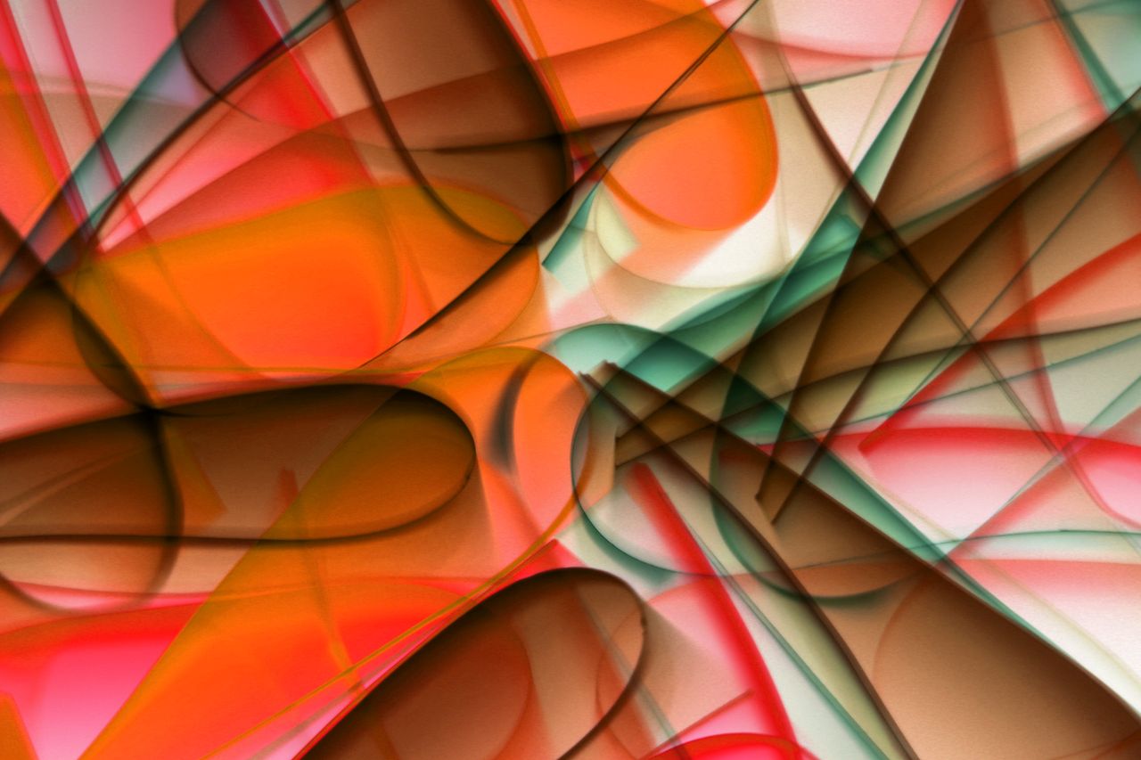 dynamic abstract illustration with overlapping geometric shapes and vi