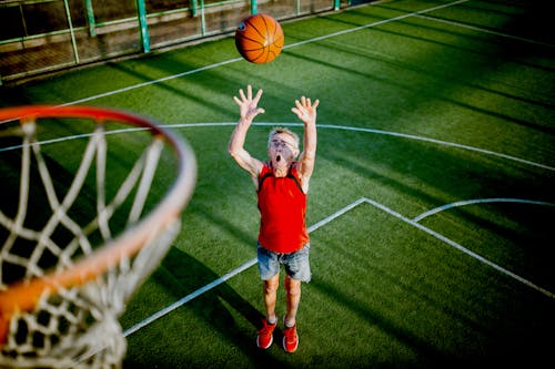 Man Playing Basketball