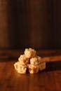 Tower of Steamed Dumplings on Wooden Table