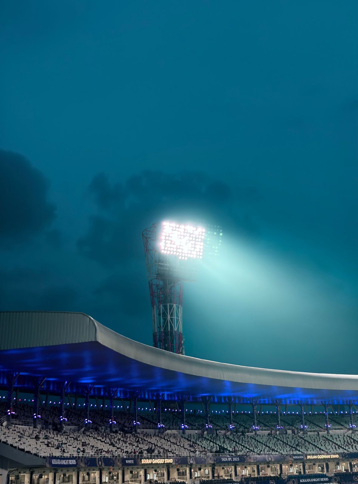 Night lights over the pitch