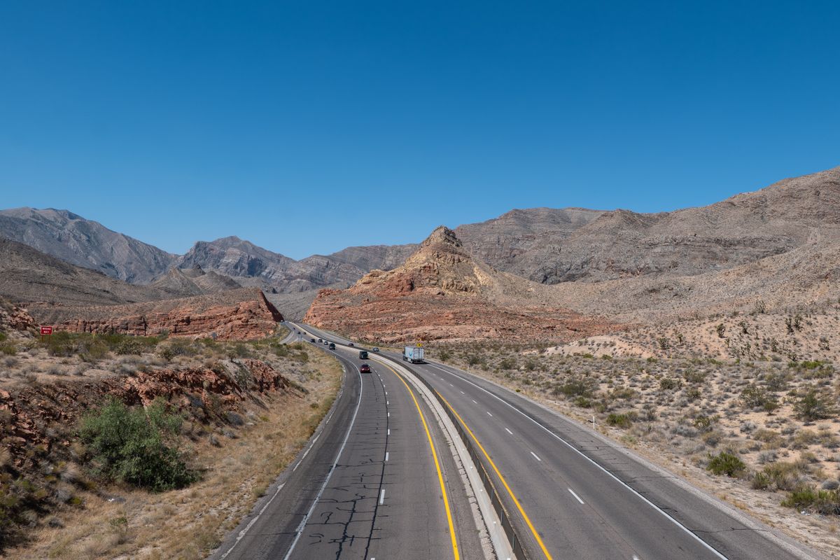 美国西南部沙漠公路自驾风景