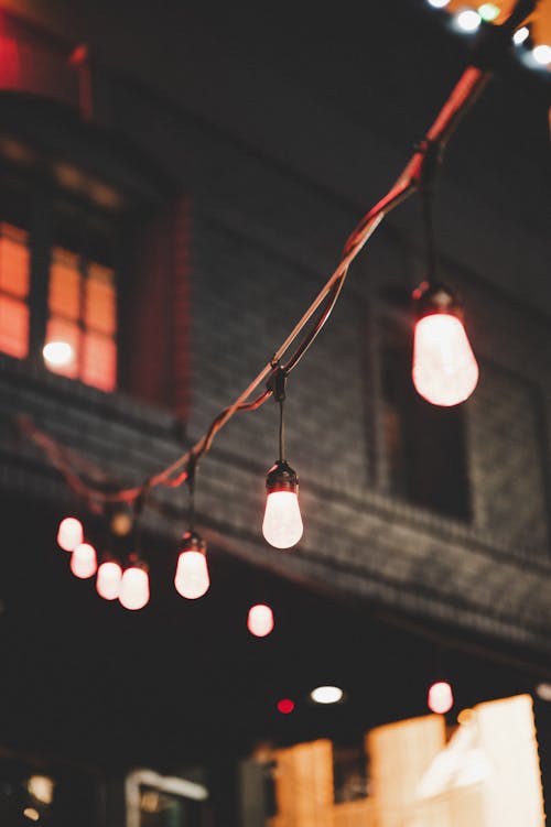 Selective Focus Photography of String Lights