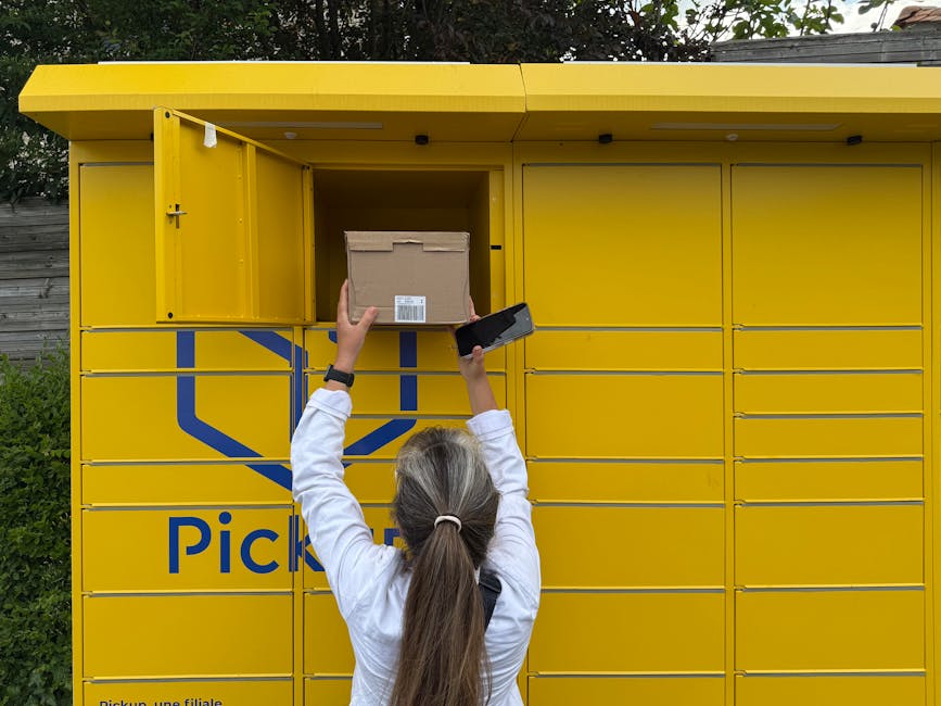 A side-by-side comparison of a modular package locker system and a well-organized, access-controlled package room - apartments with package lockers A side-by-side comparison of a modular package locker system and a well-organized, access-controlled package room - apartments with package lockers