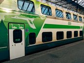 White and Green Train in Train Station
