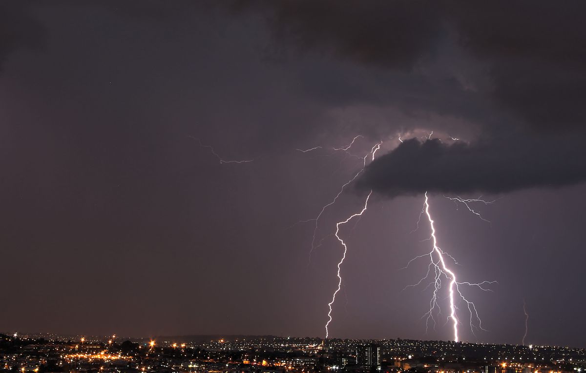 A Lightning on a Night Sky · Free Stock Photo