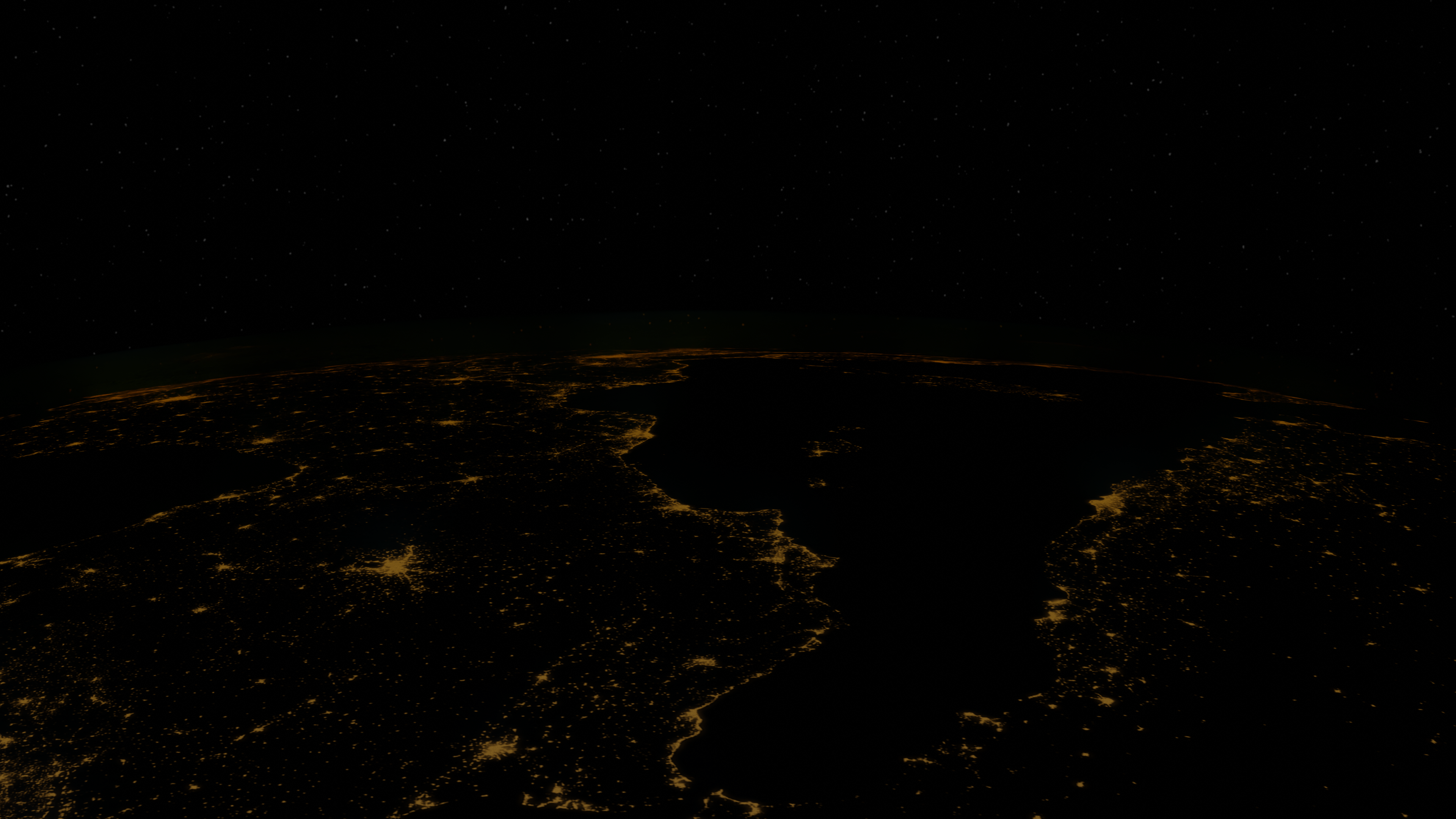 Night View of Earth from Space with City Lights · Free Stock Photo