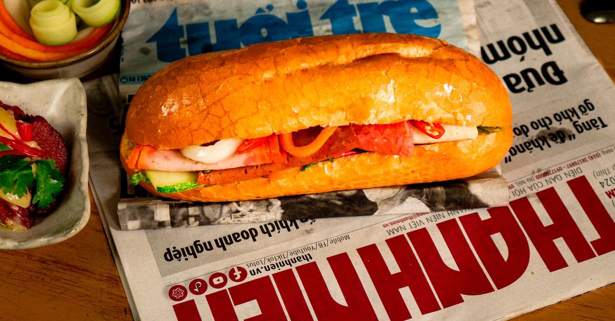 Banh mi as locals eat it, Vietnam
