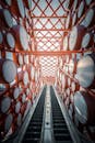 Modern Escalator in Beijing Metro Station