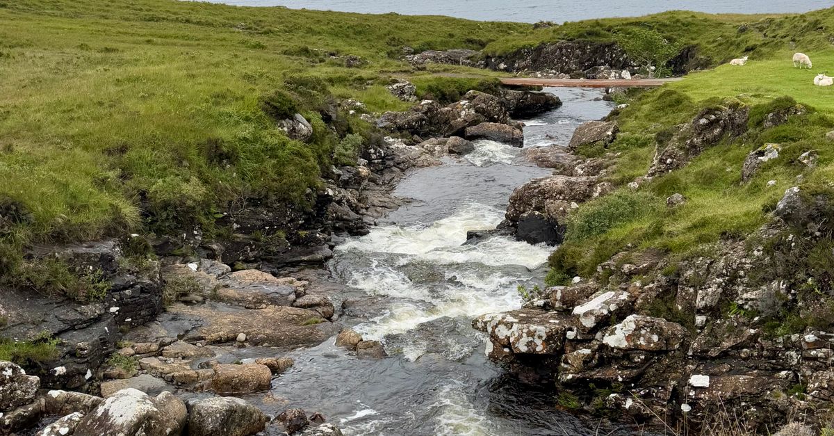 Sea Stream Scenic Stream and Ocean View in Rugged Landscape · Free Stock Photo