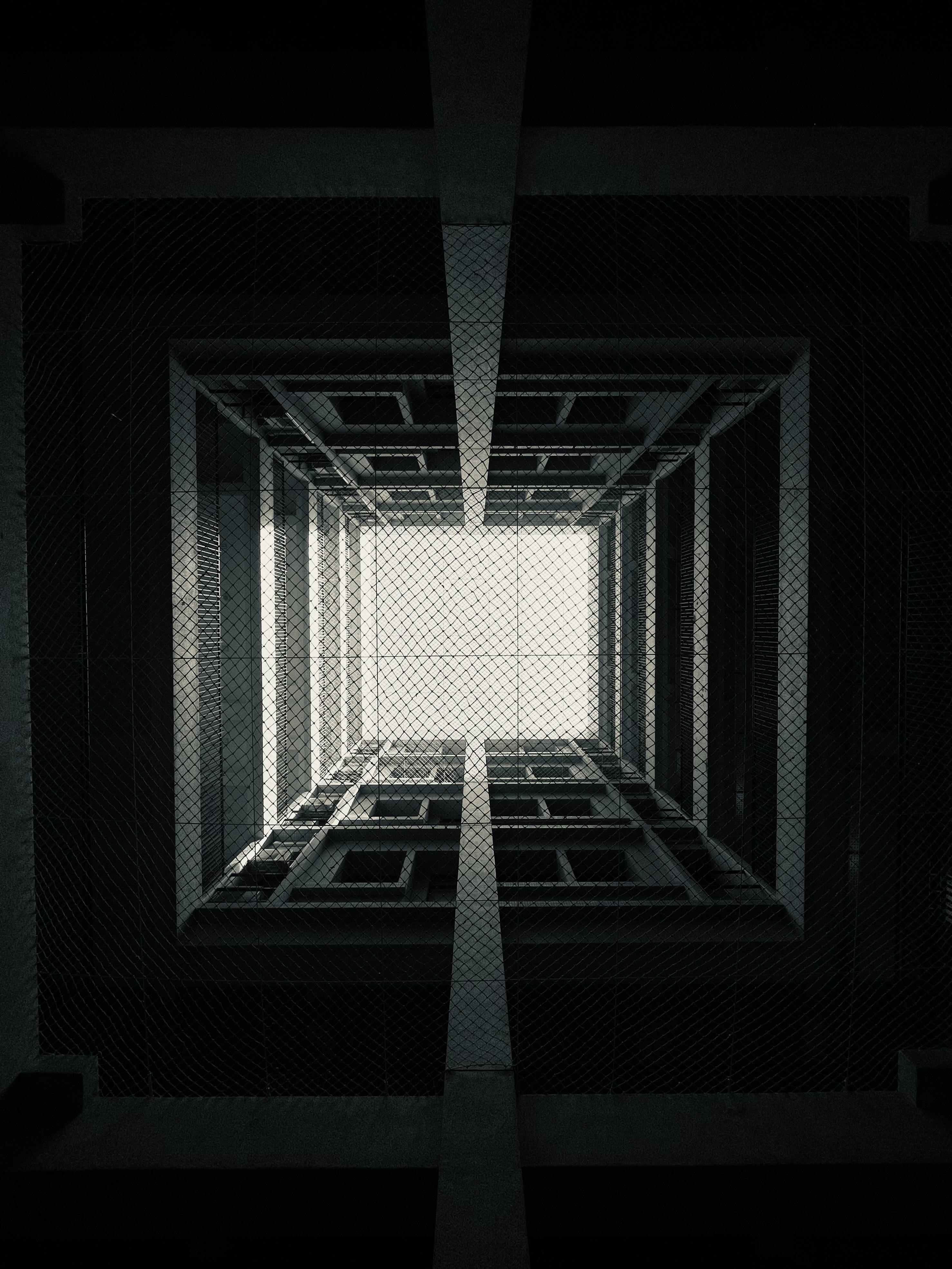 De franc Una vista espectacular des d'un angle superior del disseny arquitectònic a Kaohsiung, Taiwan, que mostra patrons geomètrics. Foto d'estoc