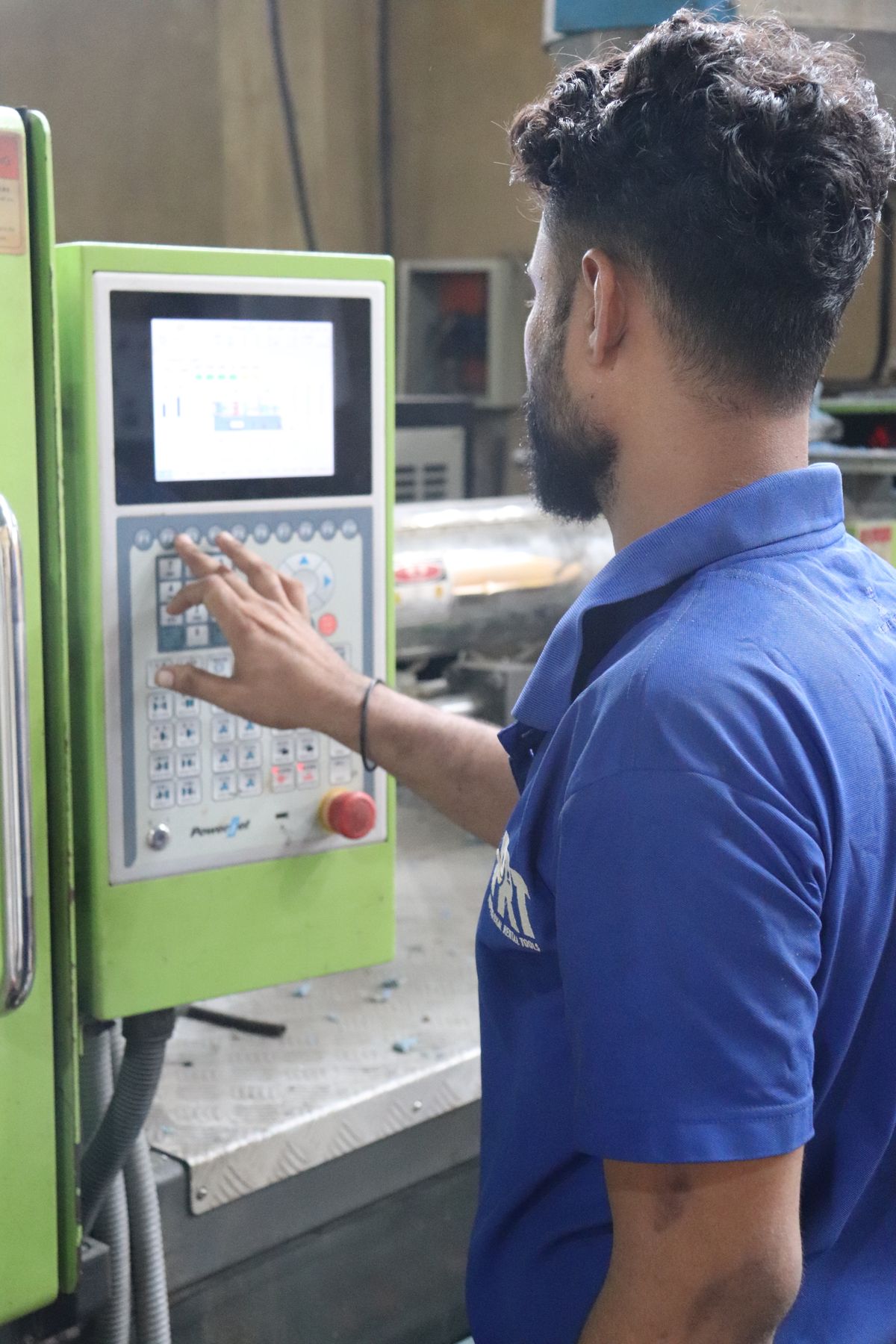 Industrial operator at a control system