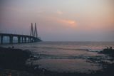 The Sea Link at sunset over the Arabian Sea