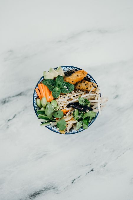 Farro and Roasted Veg Bowl