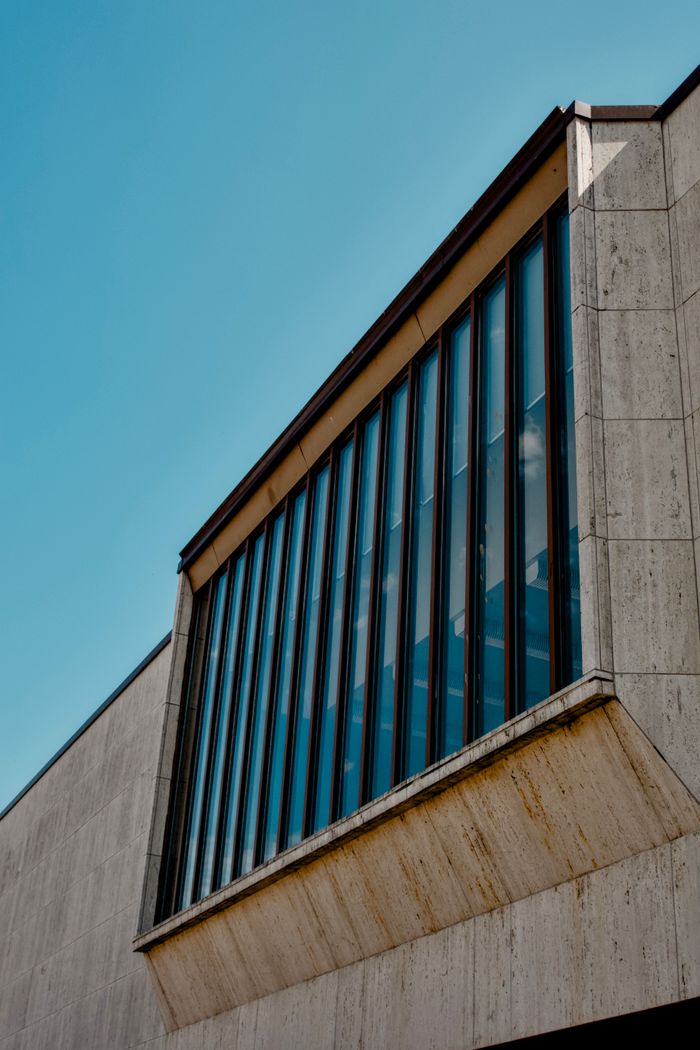Modern building large windows