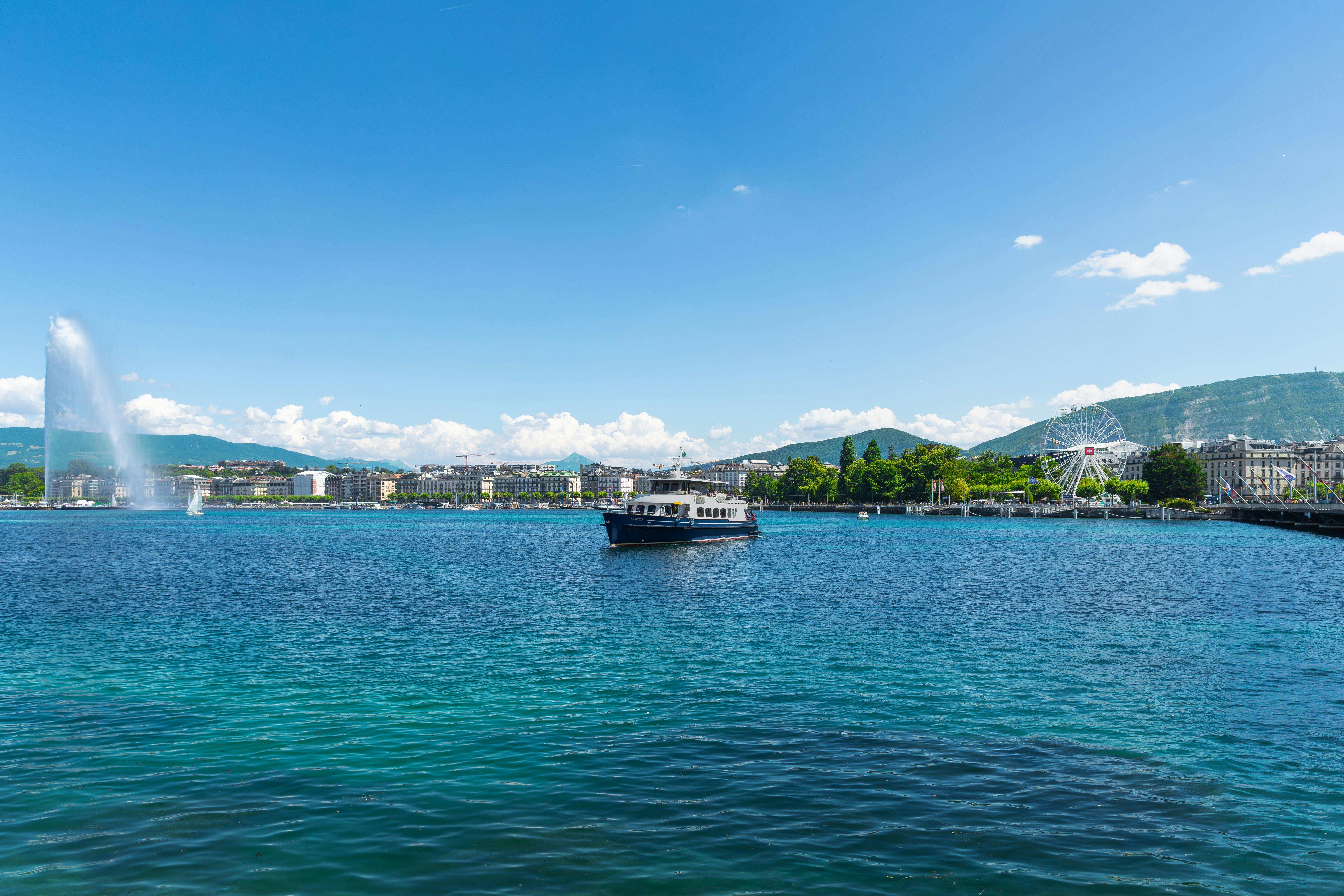 Landmarks in Lake Geneva