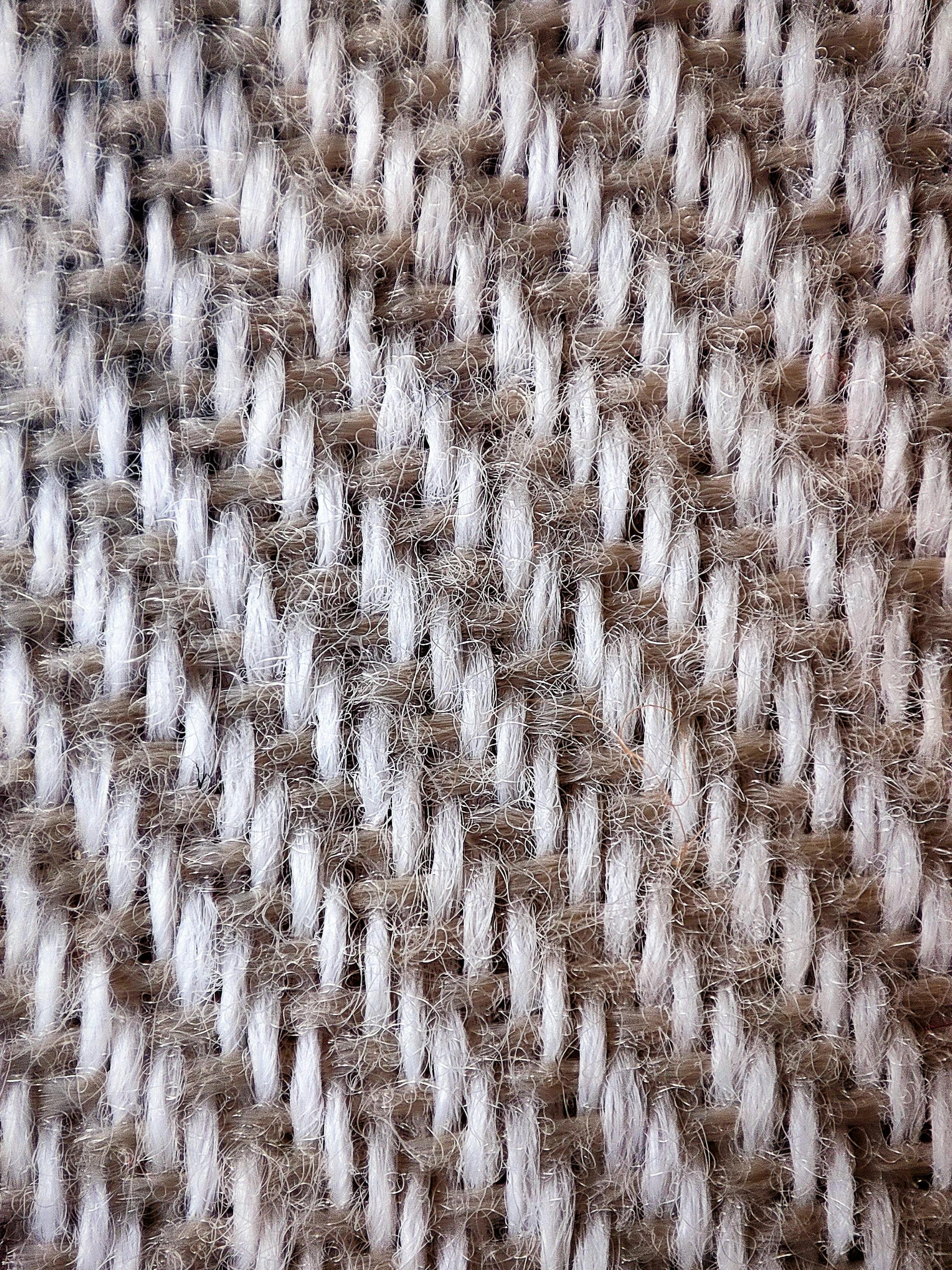 Close-up of merino-style wool knit texture for breathable base layers