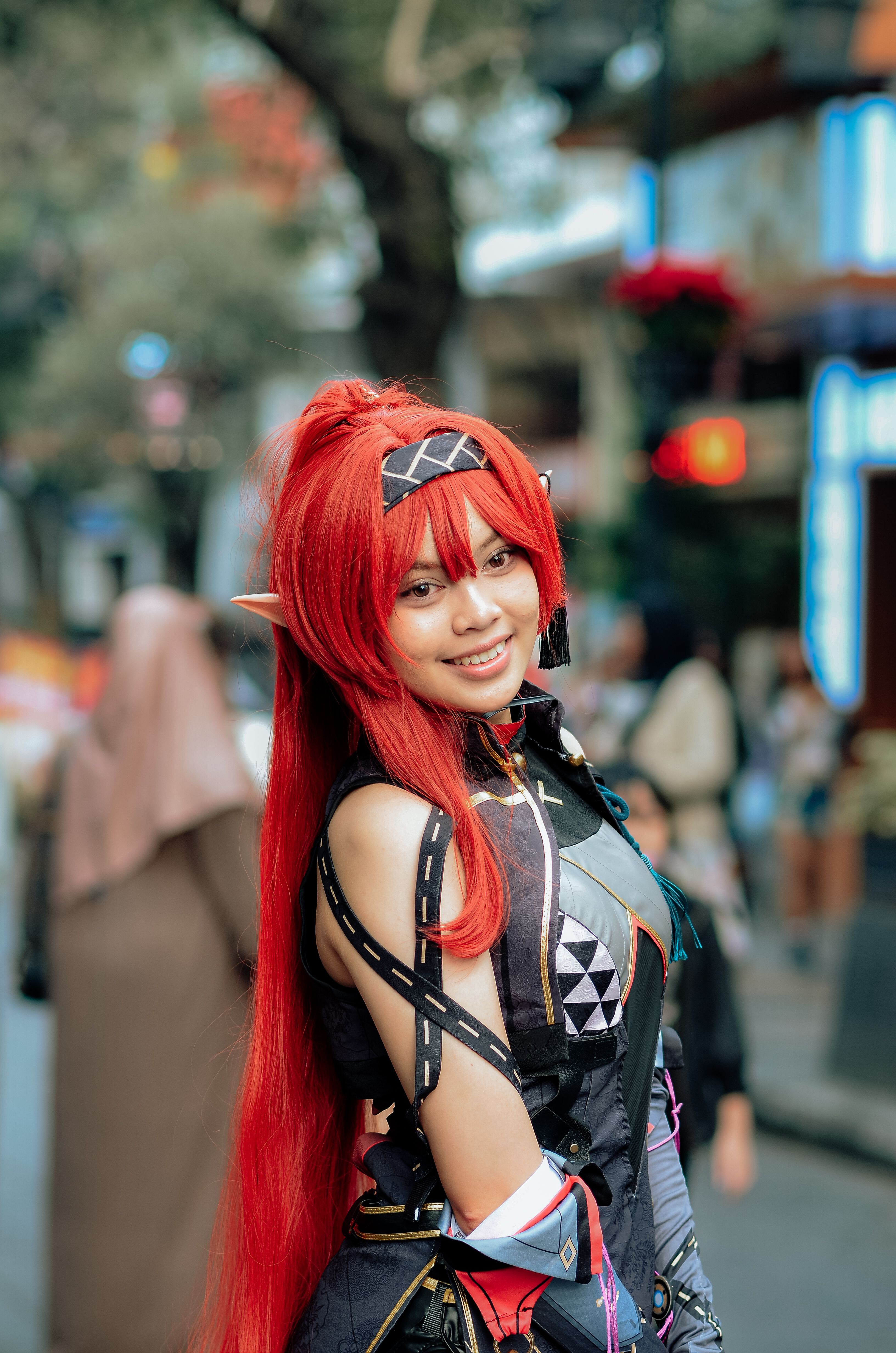 Vibrant Cosplay in Bandung Street Setting