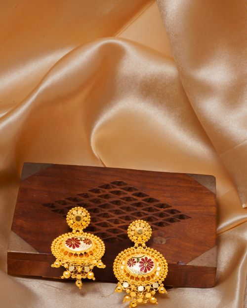 Gold Drop Earrings on rent