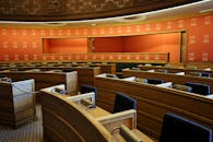 Elegant Empty Parliament Hall in Oslo, Norway