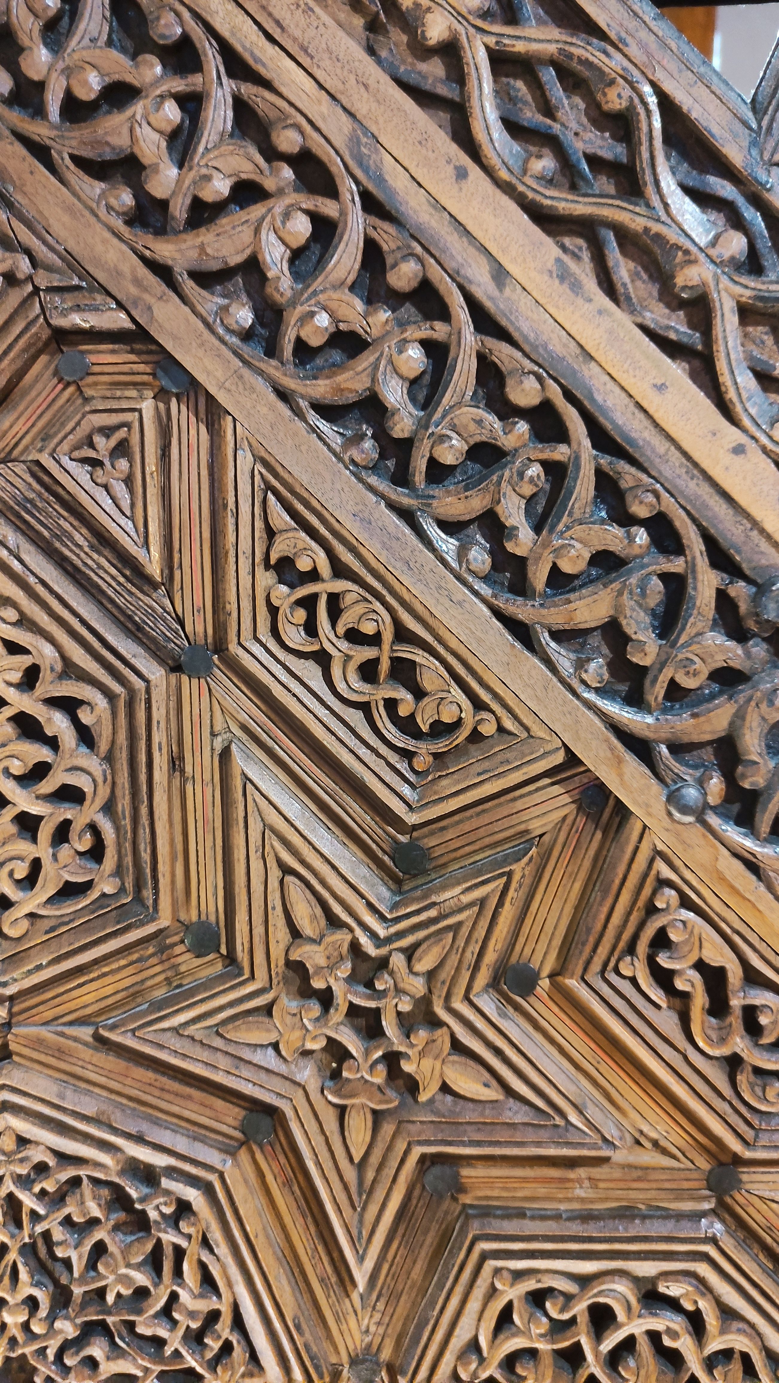 Intricate Wooden Carving with Geometric Design · Free Stock Photo