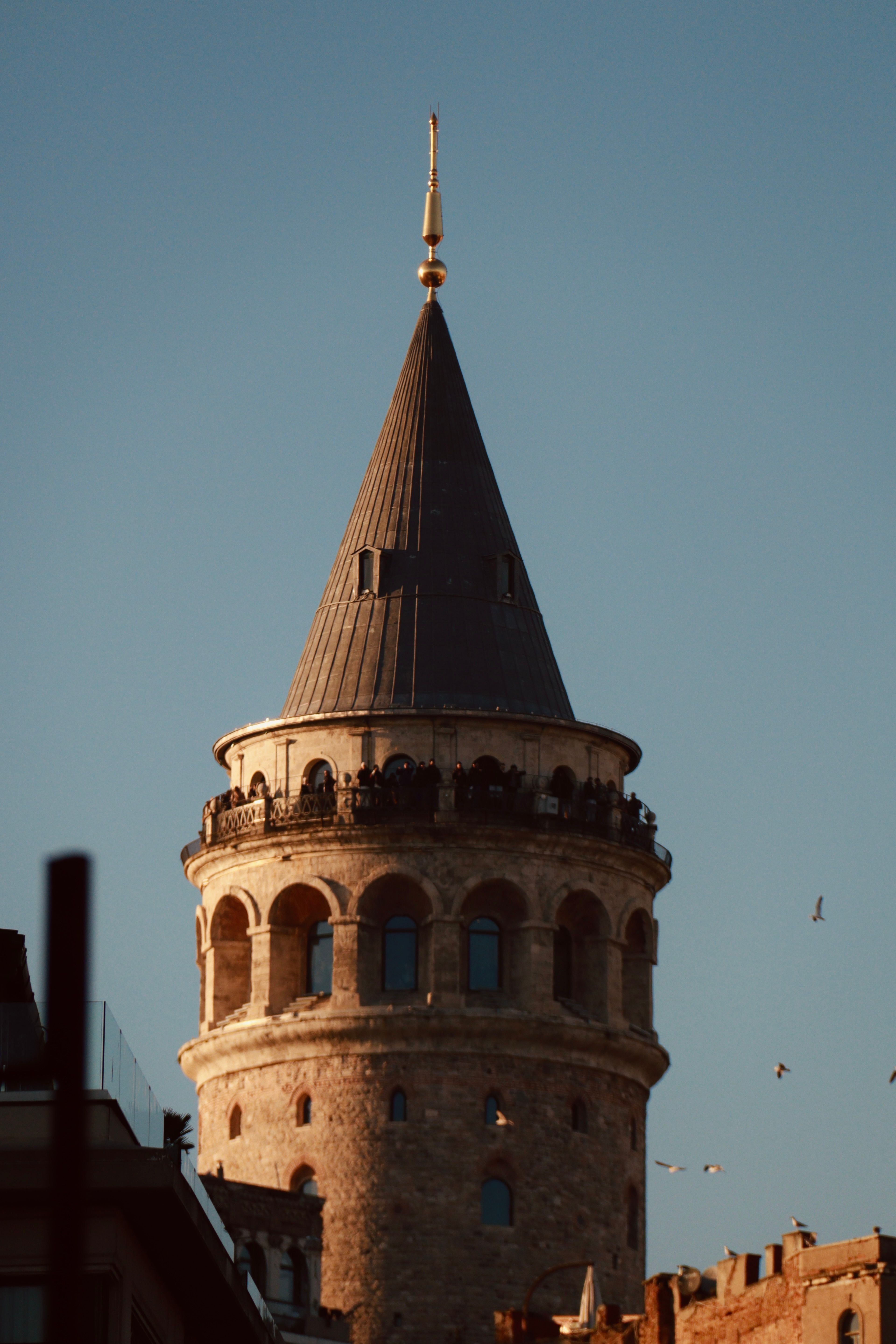 Galata Tower at sunset Istanbul architecture · Free Stock Photo