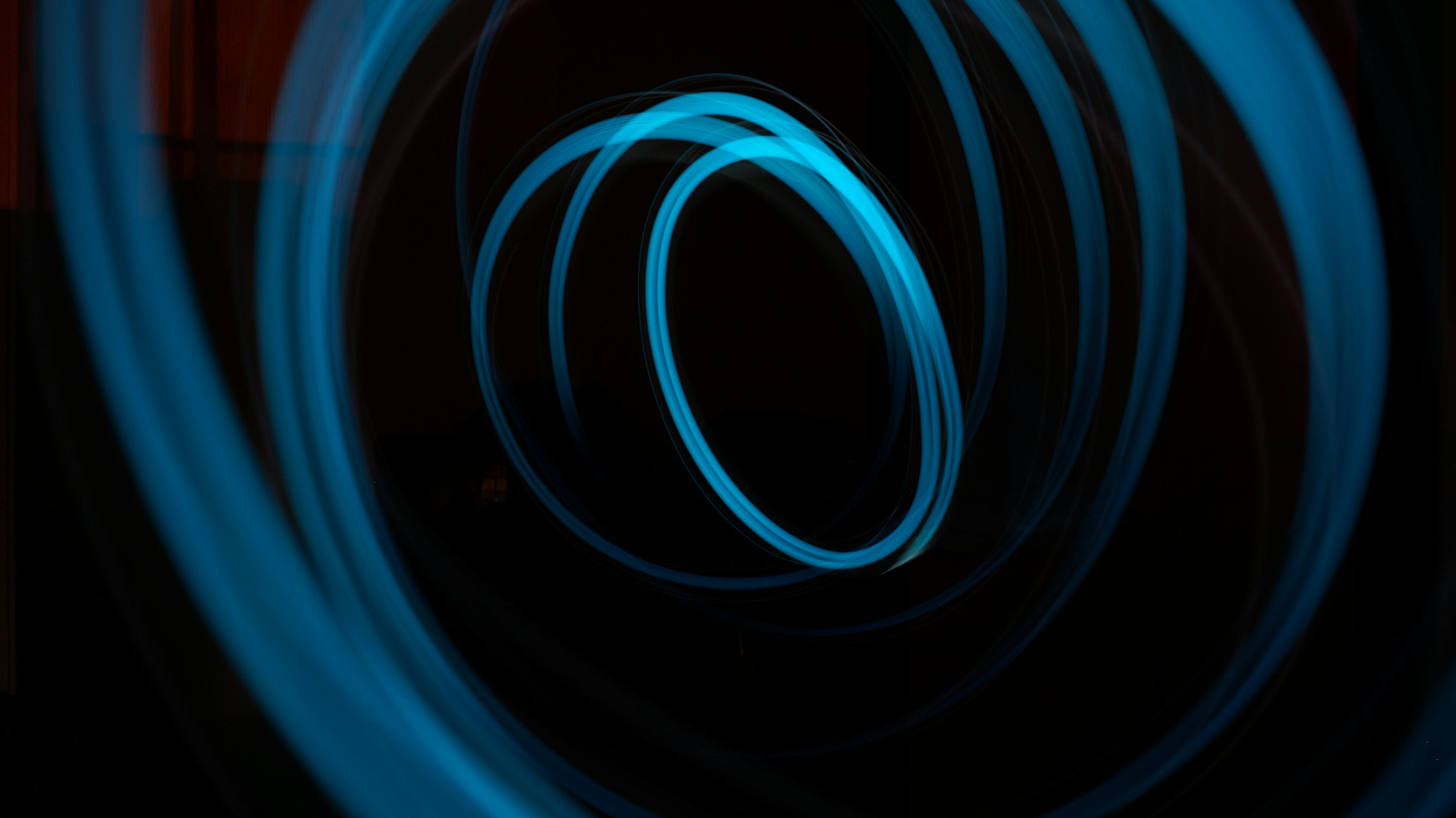 Blue Stylus, abstract, black, blue swirl, HD phone wallpaper