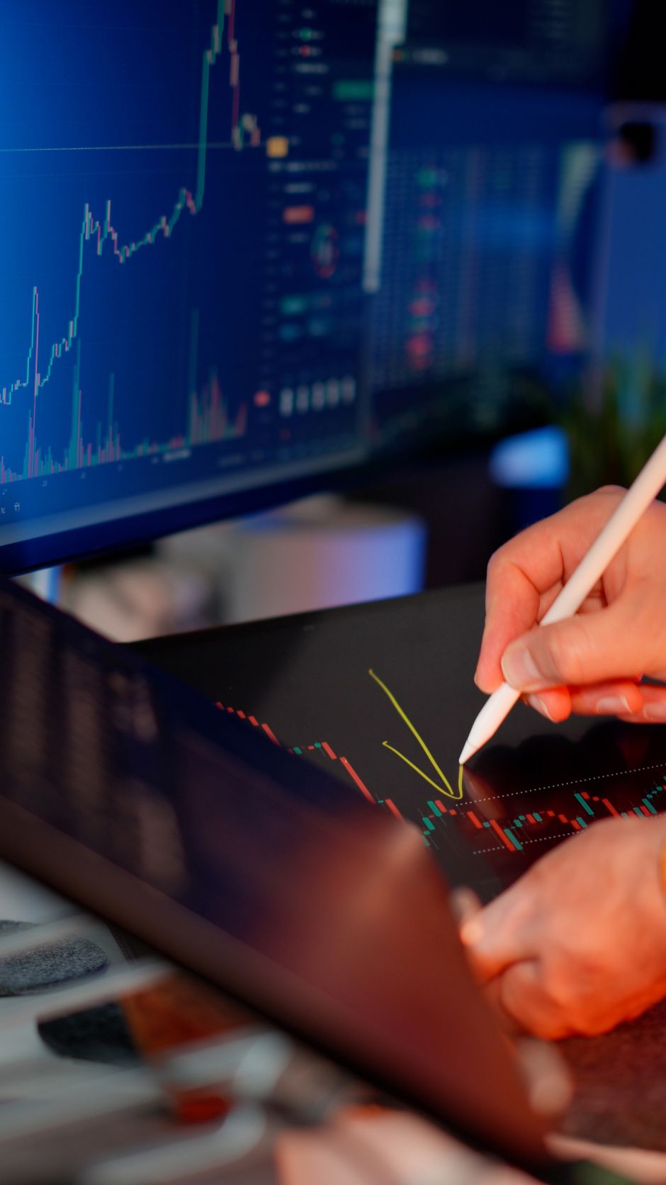 Reviewing live performance data with a stylus