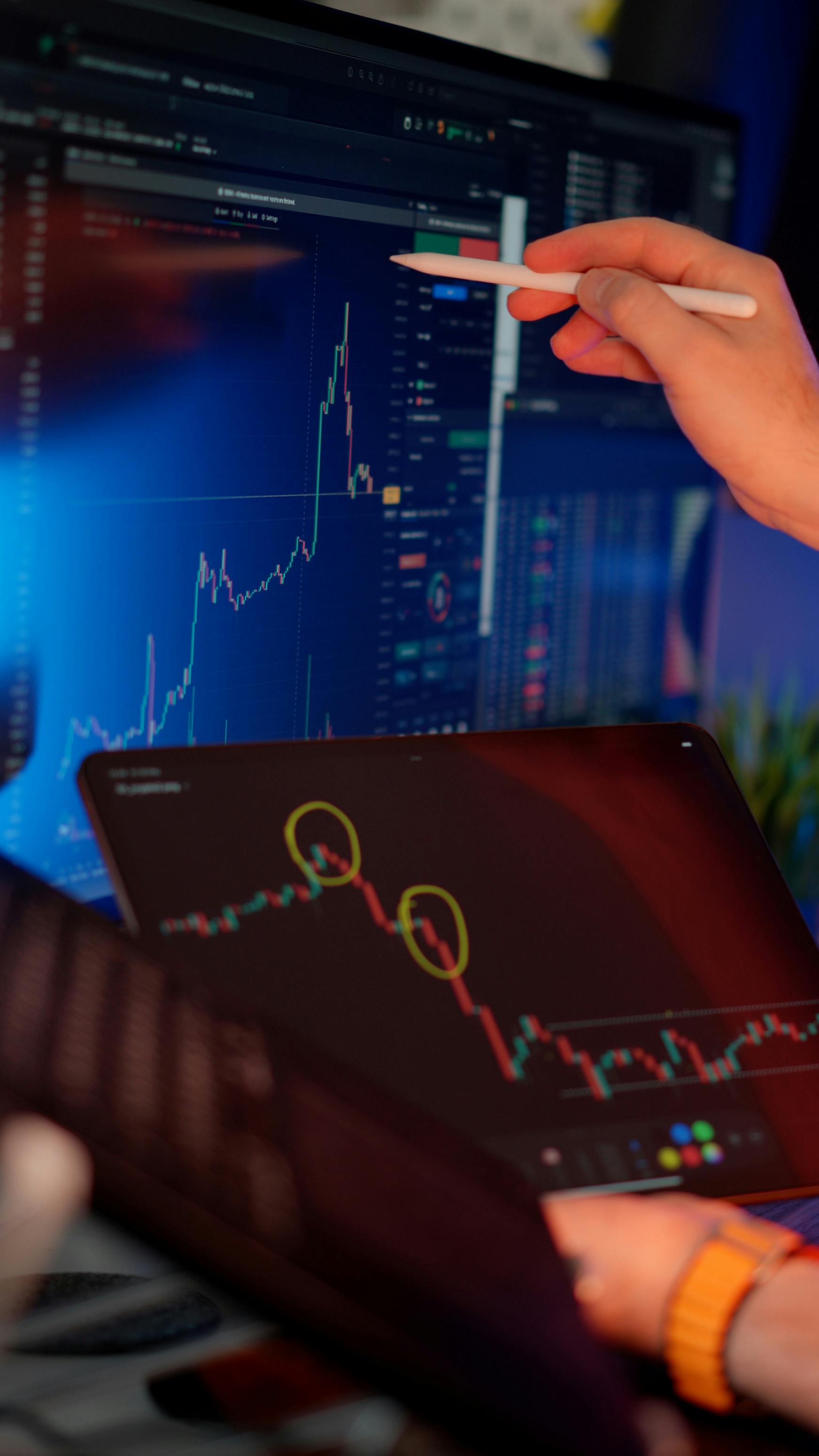 Analyzing Cryptocurrency Trends with Graphs · Free Stock Photo