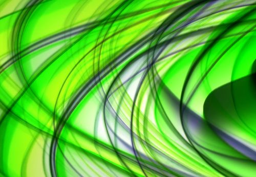 Dynamic Abstract Green Light Trails on Dark Background · Free Stock Photo