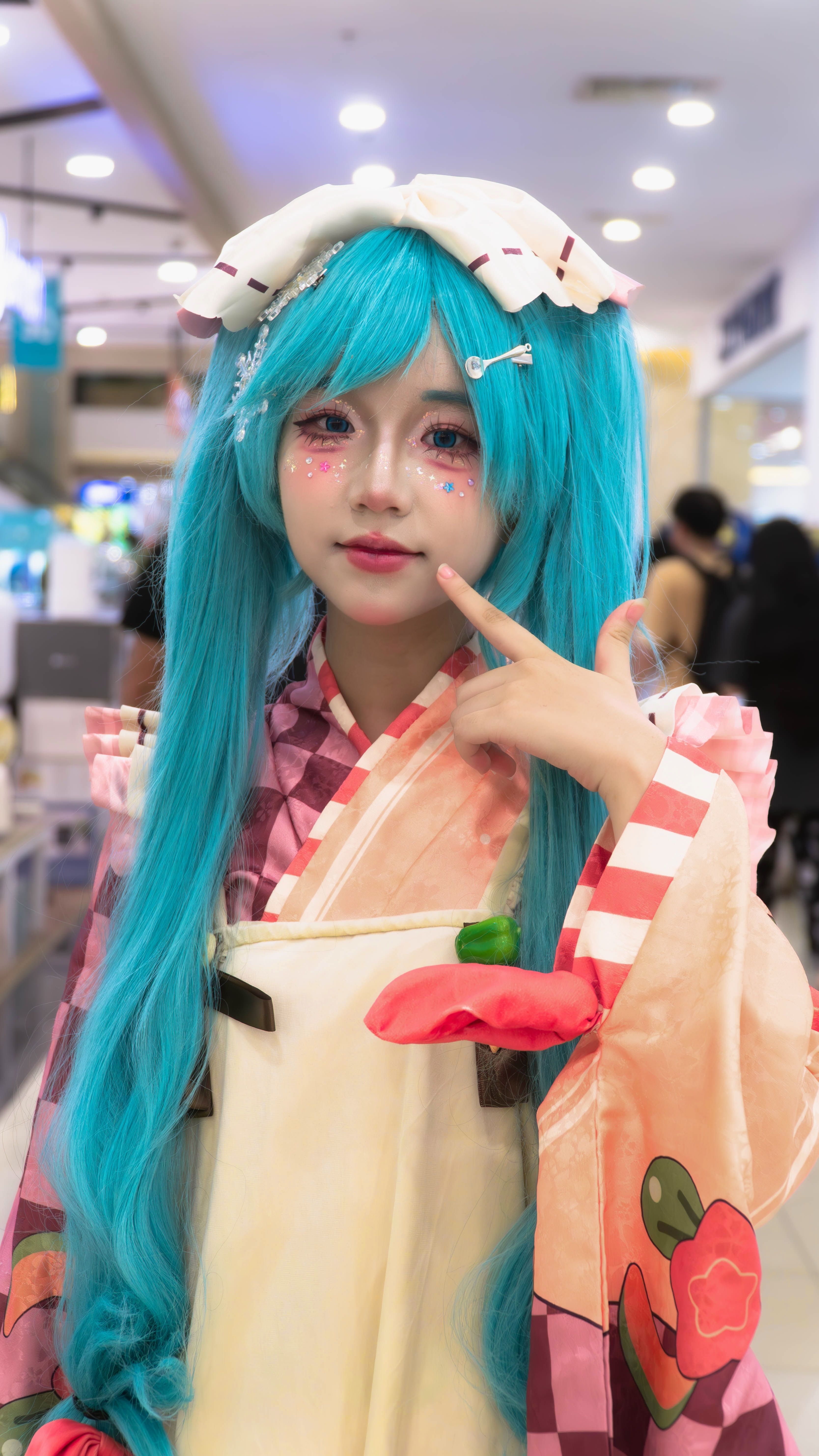Colorful Cosplay Portrait in Shopping Mall
