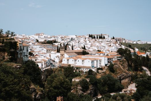 Discover the stunning whitewashed architecture of Ronda, a historic town in Andalusia, Spain.