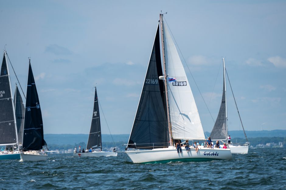 Stunning New York Harbor Brunch Cruise Review: A Luxury Weekend Experience on the Water Review 2026 - Sailboats compete in a thrilling regatta on Narragansett Bay in East Greenwich.