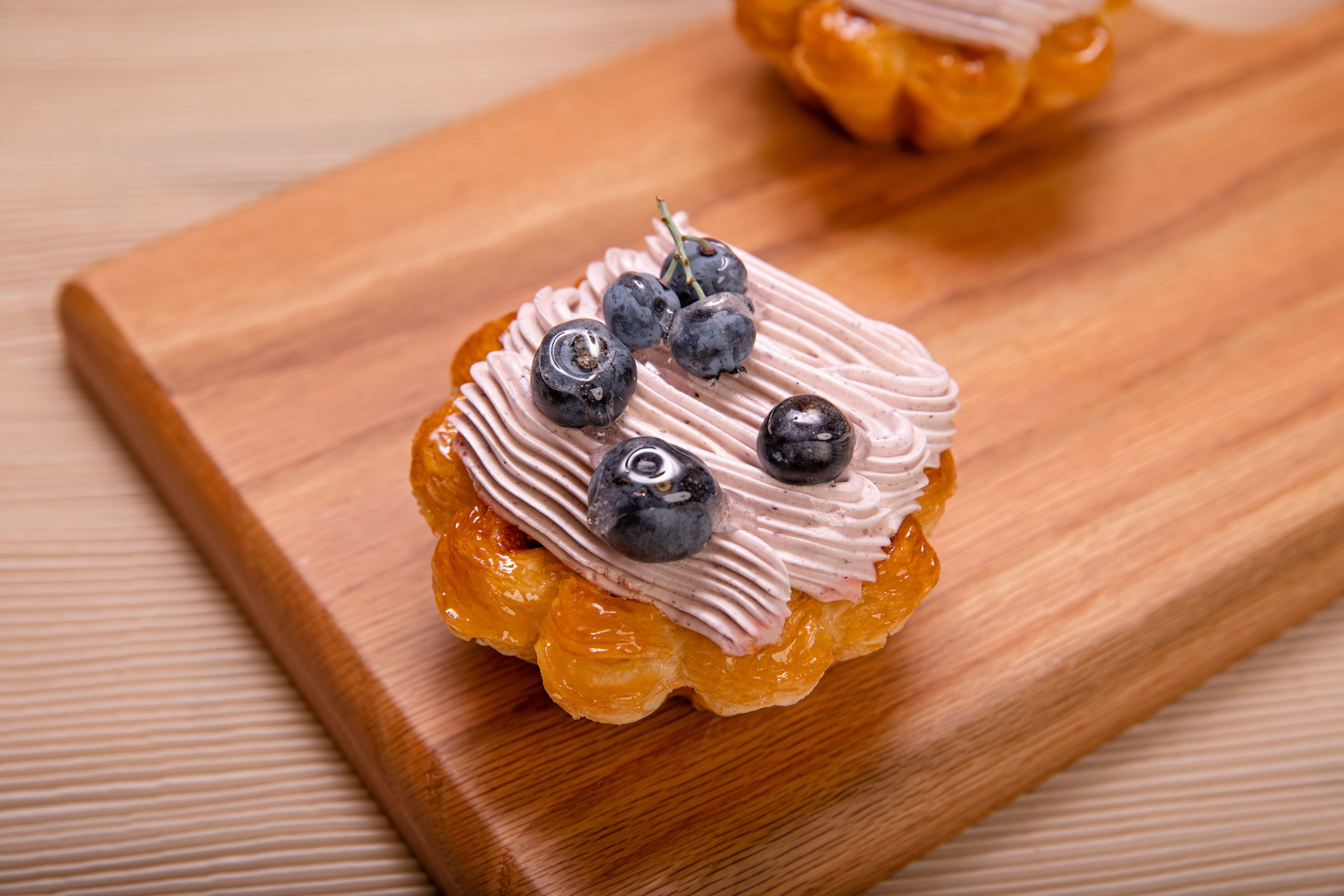 Berry-Swirled Tart with Whipped Cream