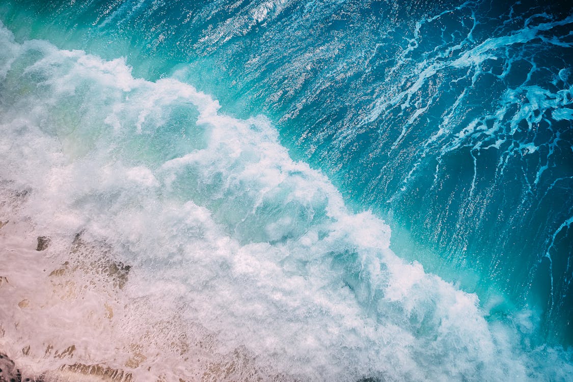 Aerial Photo of Ocean Waves · Free Stock Photo