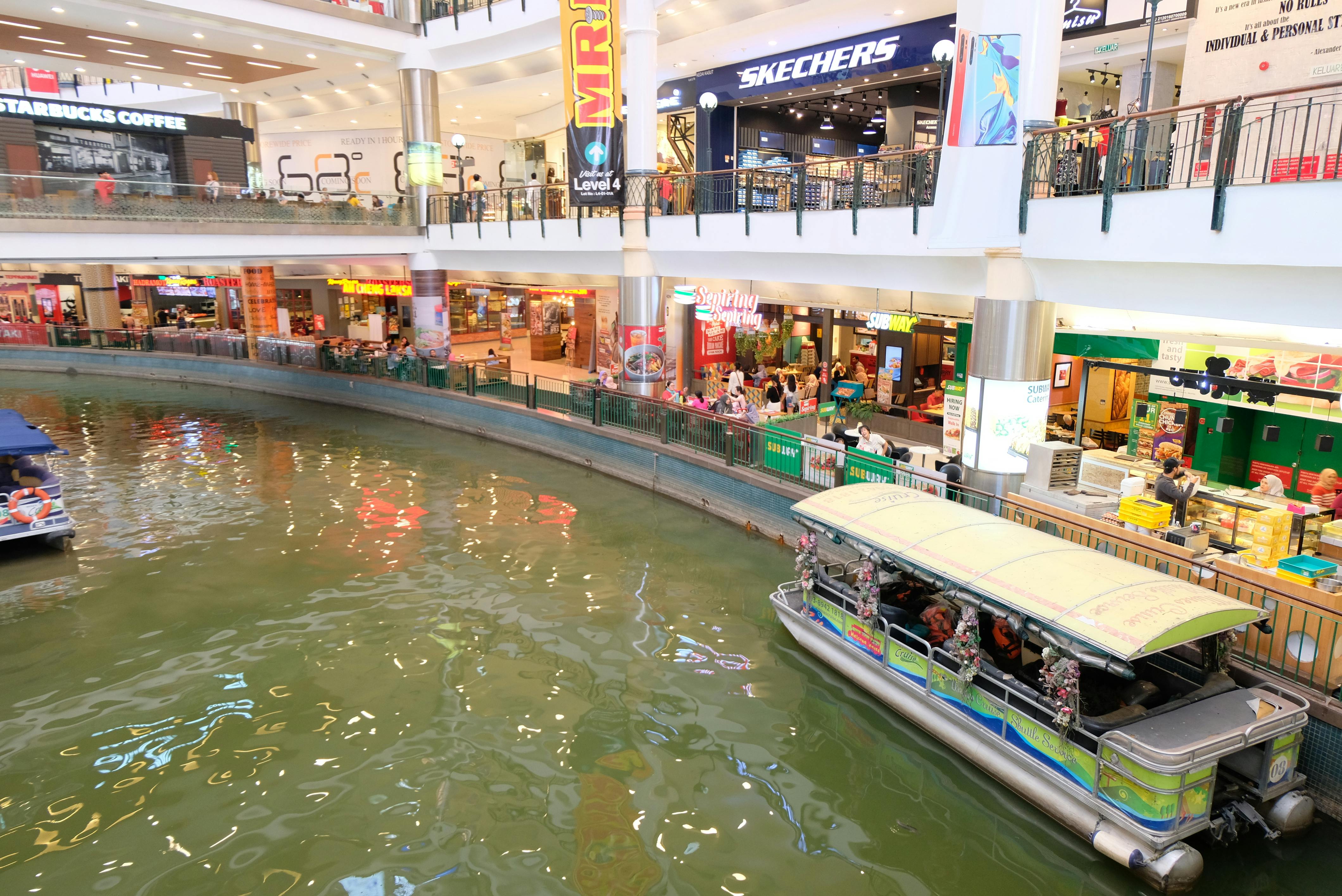 Free stock photo of Boat cruise inside shopping mall